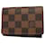 Louis Vuitton Enveloppe Carte de visite Brown Cloth  ref.1403315
