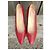 Charles Jourdan Pumps aus rotem Leder 8 cm Absatz - Ansicht 3