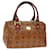 MCM Vicetos Logogram Boston Sac PVC Cuir Marron Auth ki4489  ref.1403919