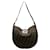 Zucca Bolso de hombro Fendi de lona y cuero media luna 26729 en muy buen estado Castaño Lienzo  ref.1404054