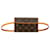 Louis Vuitton Brown Monogram Pochette Florentine Leather Cloth  ref.1404418