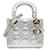 Dior Silber Mini-Cannage aus Lammleder Lady Dior  ref.1404447