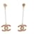 NEW CHANEL LOGO CC MULTI-COLOR DENDING METAL EARRINGS Golden  ref.1404556