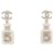 NEUF BOUCLES D'OREILLES CHANEL BOUTEILLE DE PARFUM NUMERO 5 DORE EARRINGS Métal Doré  ref.1404569