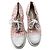 Scarpe Derby Chanel Vichy Rosa e Bianco Cotone