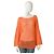 Vicolo Glitzerndes Orangefarbenes Stricktop mit Lochmuster