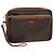 Céline CELINE Pochette in tela macadam PVC Marrone Auth bs14536