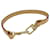 LOUIS VUITTON Bracelet Cuir 12.2"""" Beige LV Auth am5623  ref.1404727