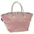 BURBERRY Nova Check Blue Label Borsa a mano Nylon Rosa Beige Auth yb563  ref.1404767