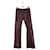 Dior Pantalon Bootcut en cuir Bordeaux  ref.1404819