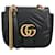 Gucci Gg Marmont Mini Bolso De Hombro Negro Cuero  ref.1405150