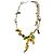 Collana fiori di mimosa smaltata gialla Les Nereides Giallo