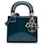 Dior Bleu Mini Verni Lady Dior Cuir Cuir vernis  ref.1405897