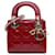 Dior Mini Charol Rojo Cannage Lady Dior Roja Cuero  ref.1405910