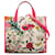 Bolso satchel Flora de lona mediano blanco de Gucci Cuero Lienzo Becerro Paño  ref.1405919