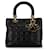 Dior Cuir d'agneau moyen noir Cannage Lady Dior  ref.1405951