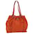 Tote PRADA Einkaufstasche Nylon Orange Auth 75692  ref.1406098