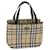 BURBERRY Nova Check Hand Bag Coated Canvas Beige Auth tb1099 Cloth  ref.1406128