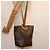 Céline CELINE Borsa a tracolla in tela macadam PVC marrone Auth 74685 - vista 23