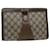 GUCCI GG Supreme Web Sherry Line Clutch Bag Beige Red Green 89 01 032 auth 75444  ref.1406187