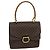 Céline CELINE Macadam Canvas Handtasche PVC Braun Auth 76087