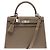 Hermès Hermes Kelly bag 25 in Etoupe Leather - 101957 Taupe - view 3