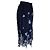 Falda midi de tul de malla con bordado floral azul marino Biyan - vista 2