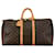 Braunes Louis Vuitton-Monogramm-Keepall 55 Reisetasche Leder  ref.1406435