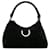 Borsa a tracolla con anello a D Abbey in pelle scamosciata nera Gucci Nero  ref.1406451