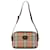 Bolso cruzado de lona a cuadros Haymarket de Burberry color canela Camello Cuero  ref.1406474