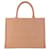 Tan Dior Medium Oblique Embossed Leather Book Tote Camel  ref.1406527