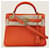 Hermès Kelly 28 handbag Orange Leather  ref.1406578