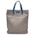 Gucci Sac cabas en toile monogramme GG beige Cuir bleu sarcelle  ref.1406730