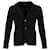 Prada Collared Knitted Cardigan in Black Wool  ref.1406745