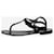 Autre Marque Black velvet T Sandals - size EU 38 Leather  ref.1406999