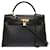 Hermès hermes kelly 32 Black Pony-style calfskin  ref.1407381