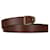 Hermès Brown Clemence Reversible Etrier Belt Navy blue Leather Pony-style calfskin  ref.1407692