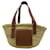 LOEWE Brown Mini Raffia Basket Tote Beige Pony-style calfskin  ref.1407694