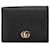 Petit portefeuille GG Marmont en cuir noir Gucci Veau façon poulain  ref.1407696