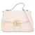Bolsa Gucci Branca Pequena GG Marmont com Alça Superior Branco Cru Couro Bezerro-como bezerro  ref.1407752