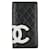 Chanel Matelasse Cambon Line Coco Mark Long Wallet Black White Lambskin in Very Good Condition Leather  ref.1407819