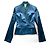 Philosophy Di Alberta Ferretti Silk Kimono Jacket Blue Black Navy blue Dark blue
