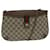 GUCCI GG Supreme Web Sherry Line Bolso de hombro Cuero PVC Beige Auth 76697  ref.1407992