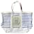 Ralph Lauren Totes Branco Azul Couro Algodão  ref.1408050