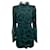 Autre Marque Saloni Dark Forest Green Daybreak Jacquard Rina Dress Viscose  ref.1408135