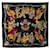 Black Hermès Les Fetes du Roi Soleil Silk Scarf Scarves Soie Noir  ref.1408173