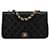 Borsa a tracolla completa con patta nera Chanel CC in pelle di agnello trapuntata Nero  ref.1408223