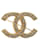 Goldfarbene Chanel CC-Brosche mit Strasssteinen Golden  ref.1408255