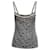 Silver & Black Chanel Fall/Winter 2005 Embellished Sleeveless Top Size FR 40 Silvery Synthetic  ref.1408271