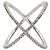 Autre Marque Eva Fehren Pave Diamond X Ring Size 6 Silber